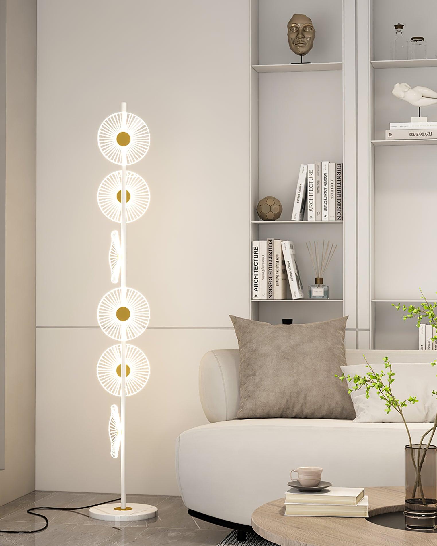 Solara Luxe Marble Floor Lamp-Neutral Decor