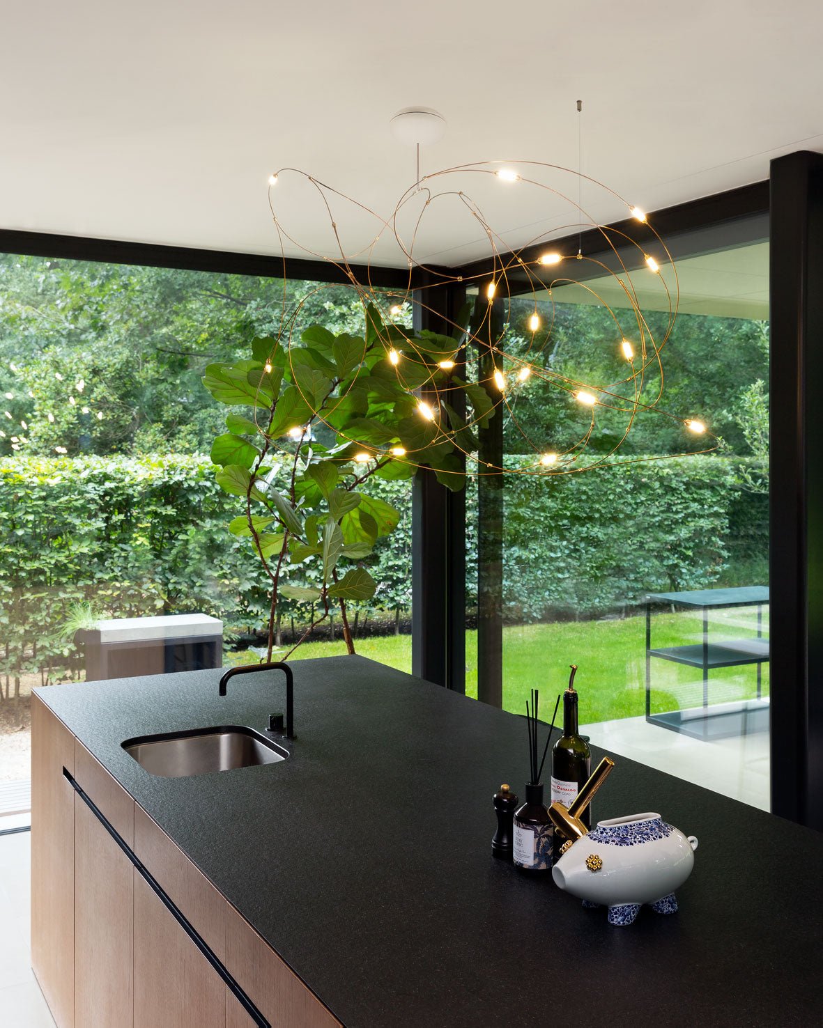 Celes Steel Minimalistic Pendant Light-Neutral Decor