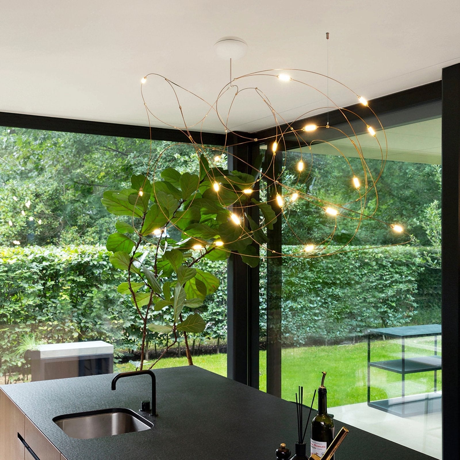 Celes Steel Minimalistic Pendant Light-Neutral Decor