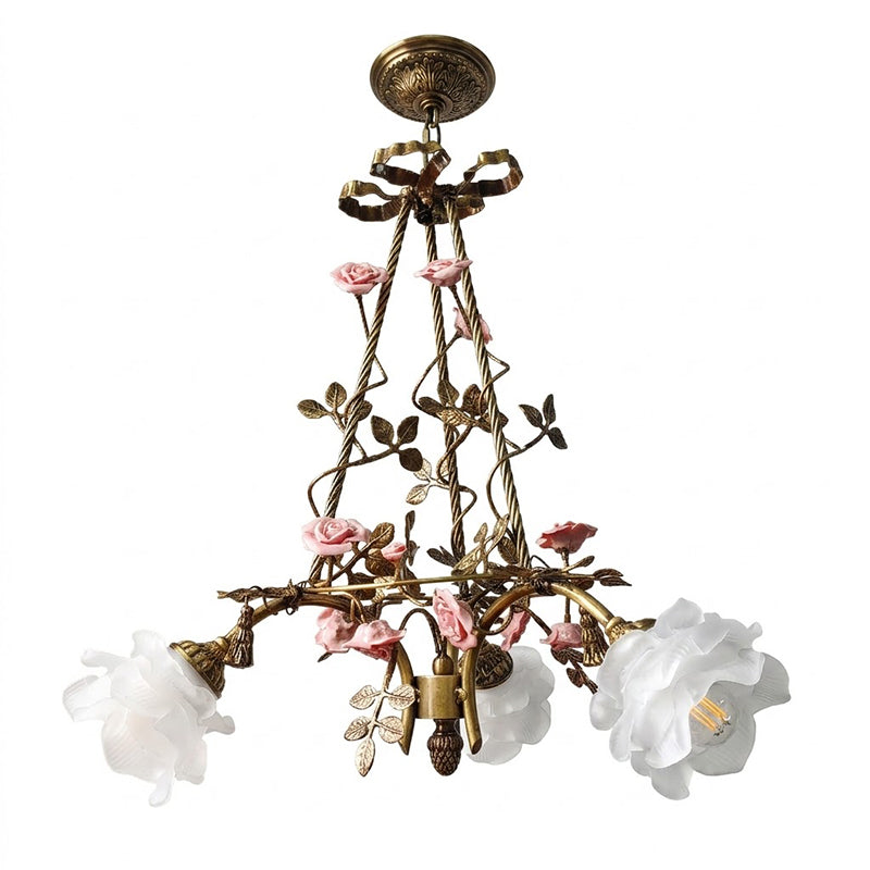 Full view of the 6-head Flora Blossom Chandelier.