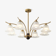 Ohel Brass Alabaster Chandelier-Neutral Decor