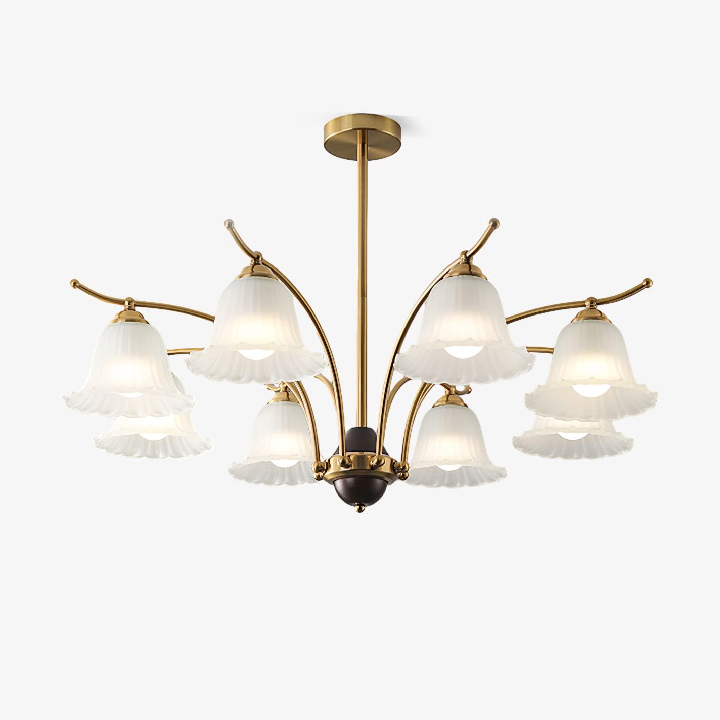 Ohel Brass Alabaster Chandelier-Neutral Decor