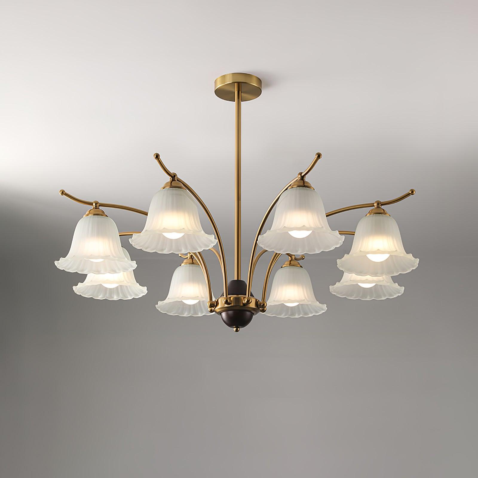Ohel Brass Alabaster Chandelier-Neutral Decor