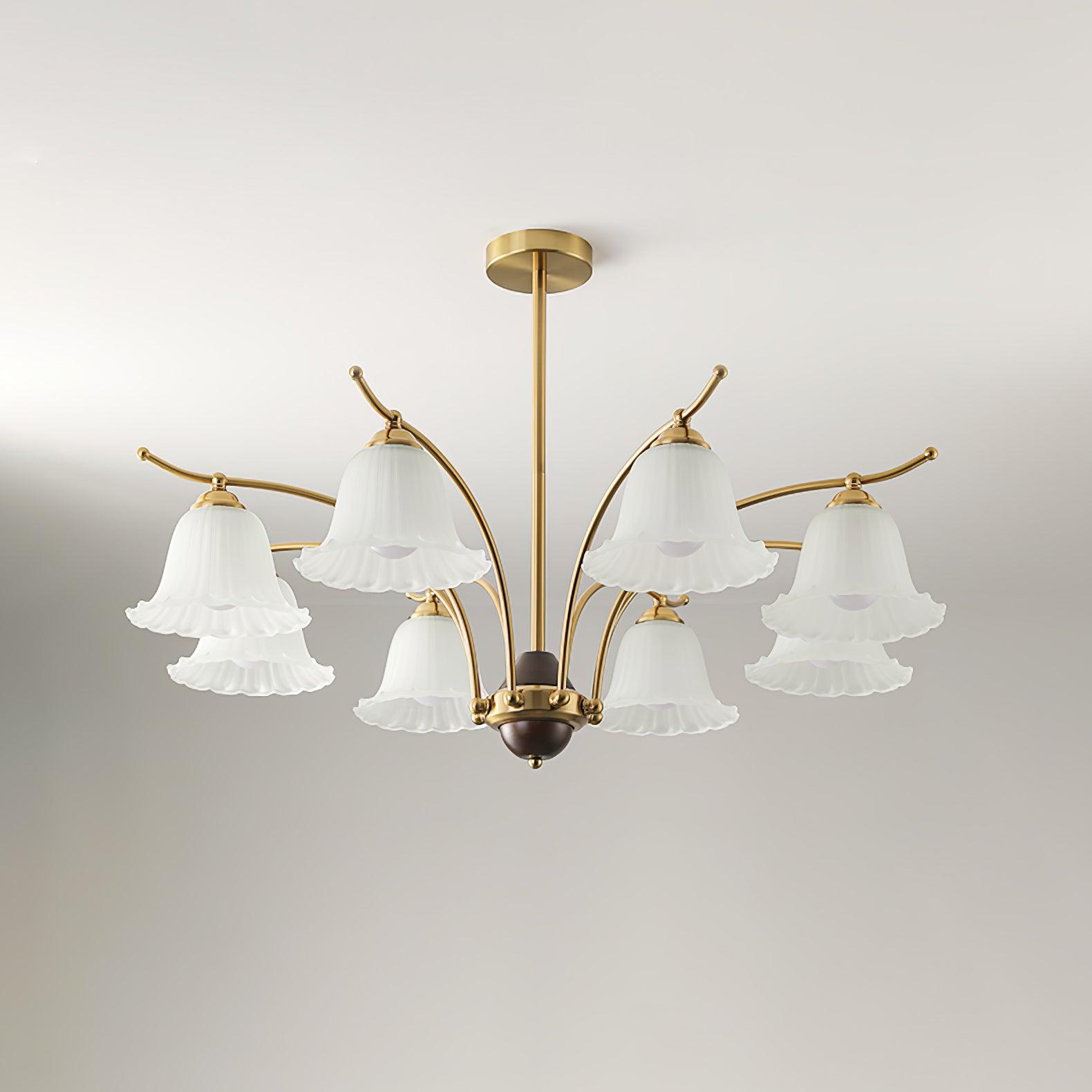 Ohel Brass Alabaster Chandelier-Neutral Decor