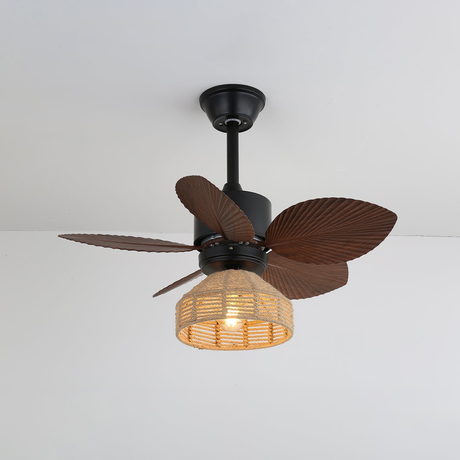 Rivora Tropical Rattan Ceiling Fan Light-Neutral Decor