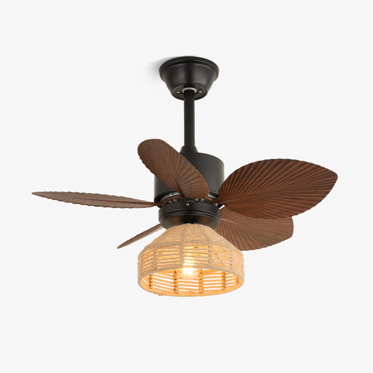 Rivora Tropical Rattan Ceiling Fan Light-Neutral Decor