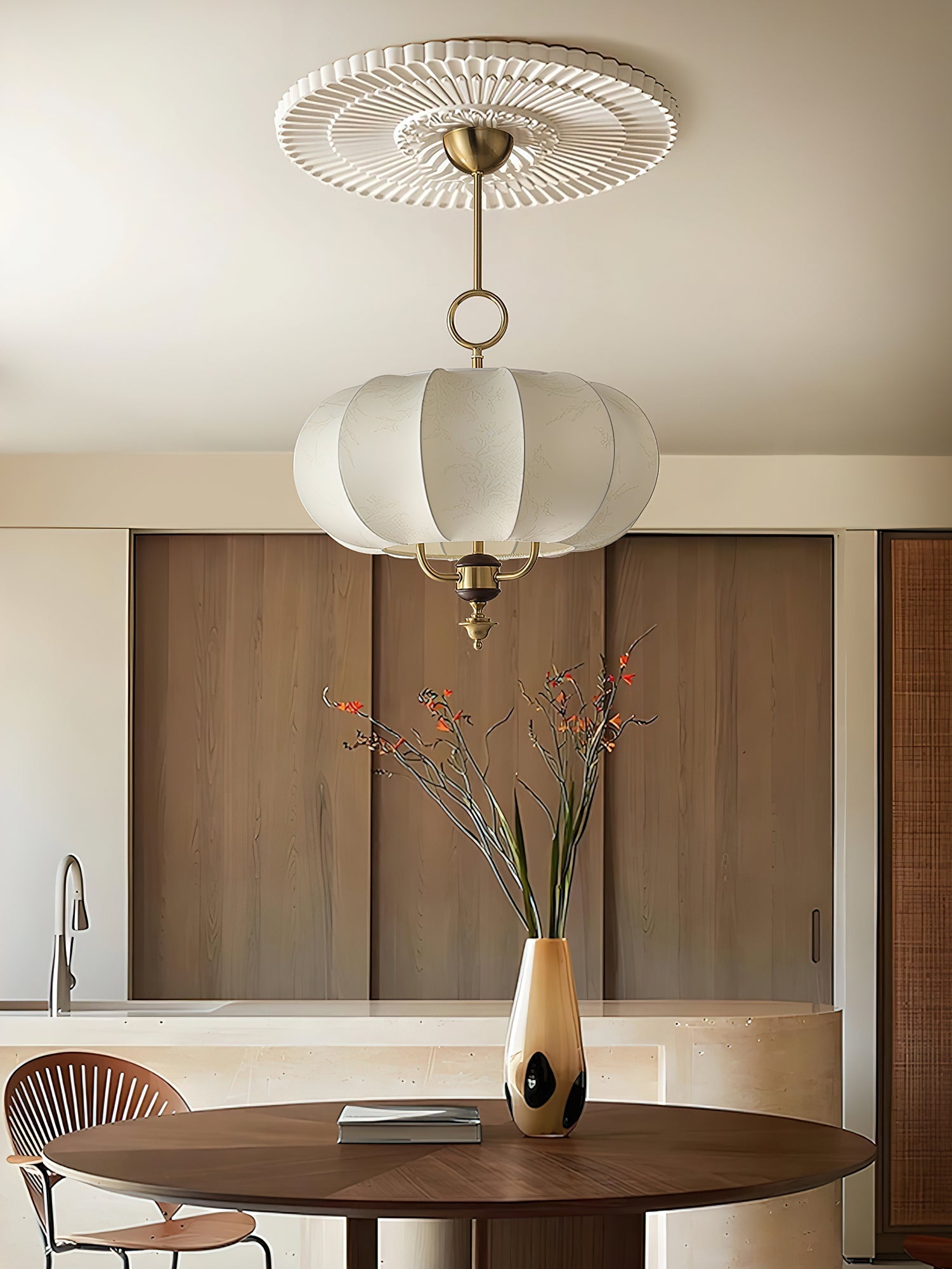Faltix Lantern Pendant Light-Neutral Decor