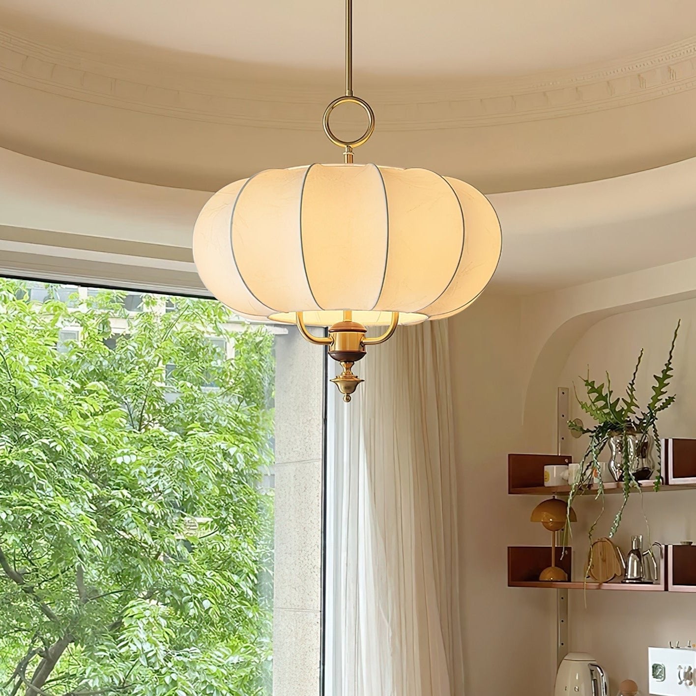 Faltix Lantern Pendant Light-Neutral Decor