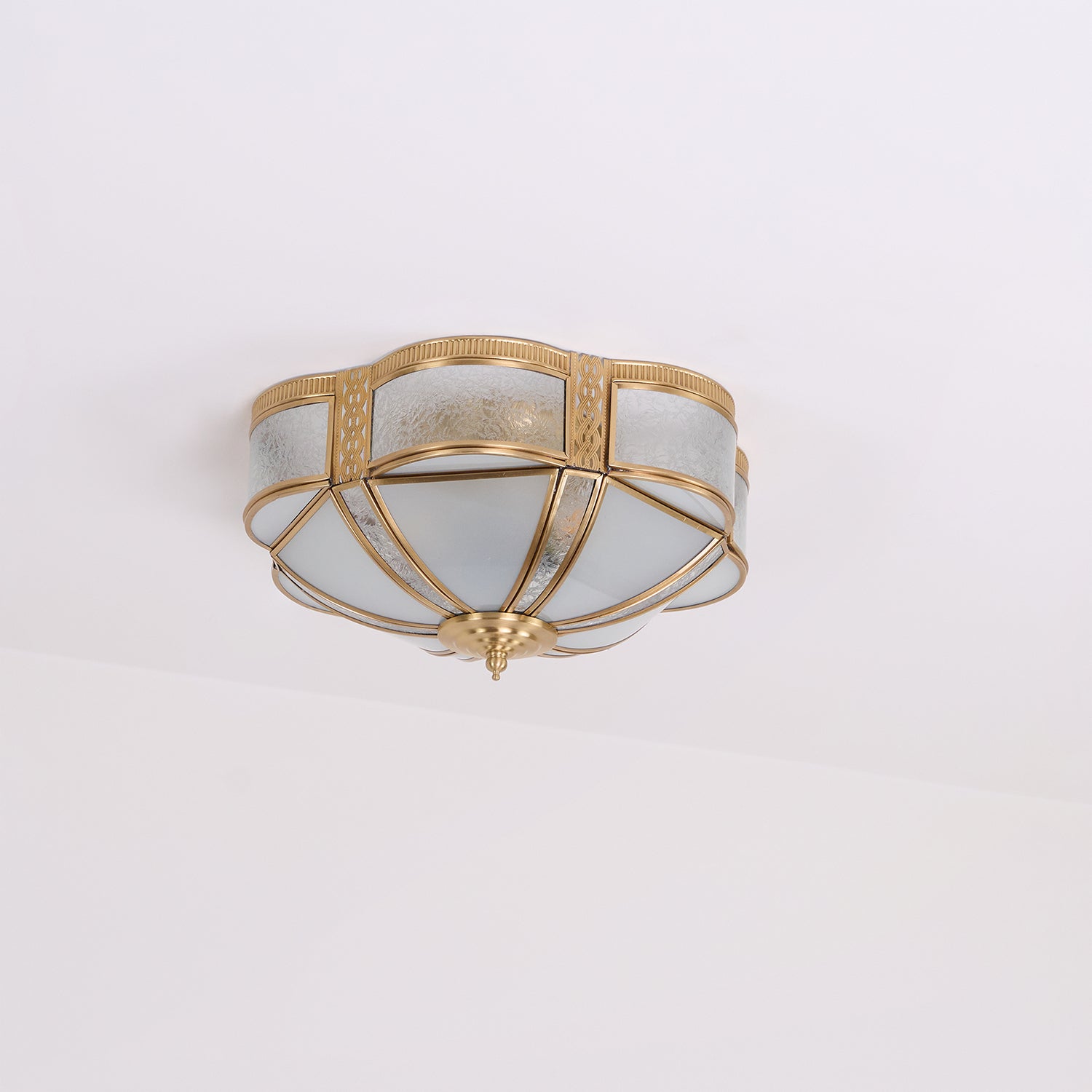 Xaris Floral Brass Floor Lamp-Neutral Decor