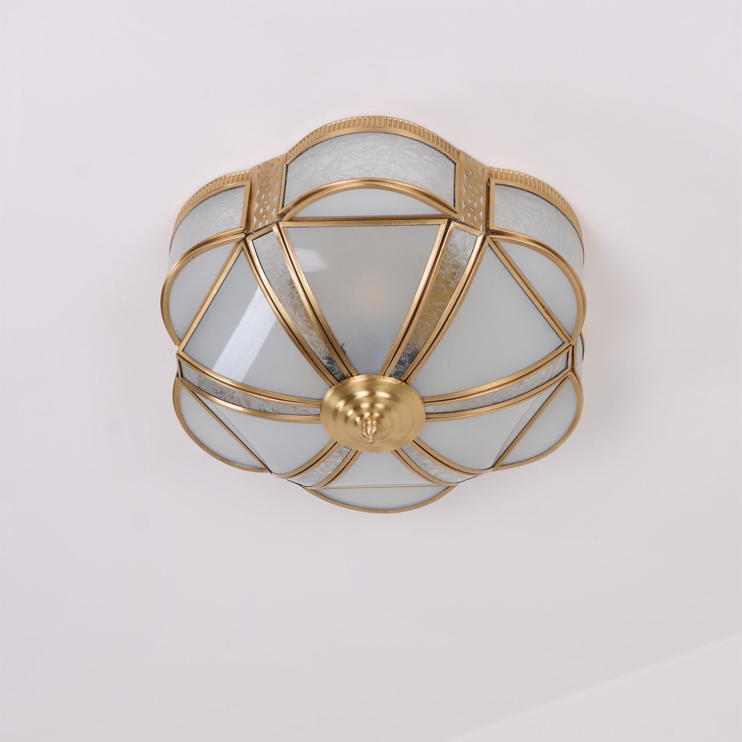 Xaris Floral Brass Floor Lamp-Neutral Decor