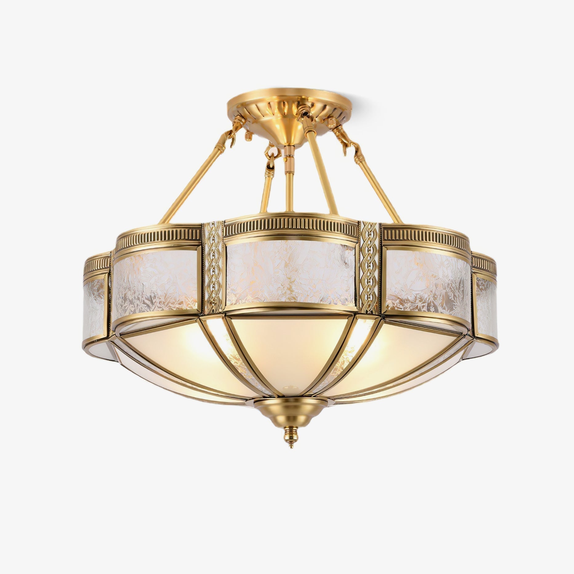 Xaris Floral Brass Floor Lamp-Neutral Decor