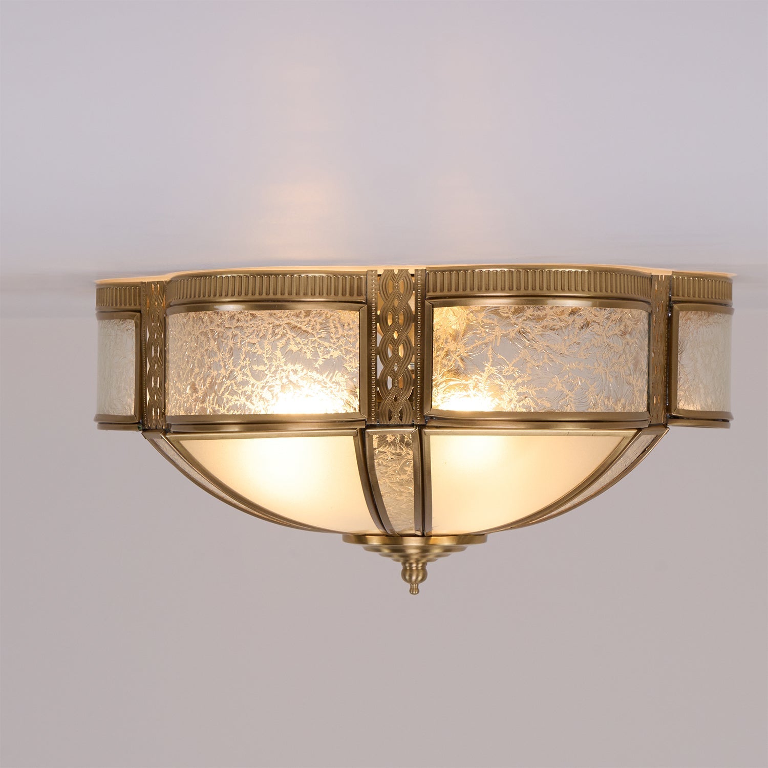 Xaris Floral Brass Floor Lamp-Neutral Decor