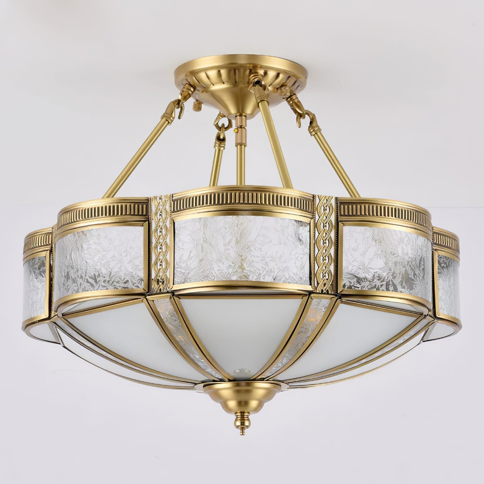 Xaris Floral Brass Floor Lamp-Neutral Decor