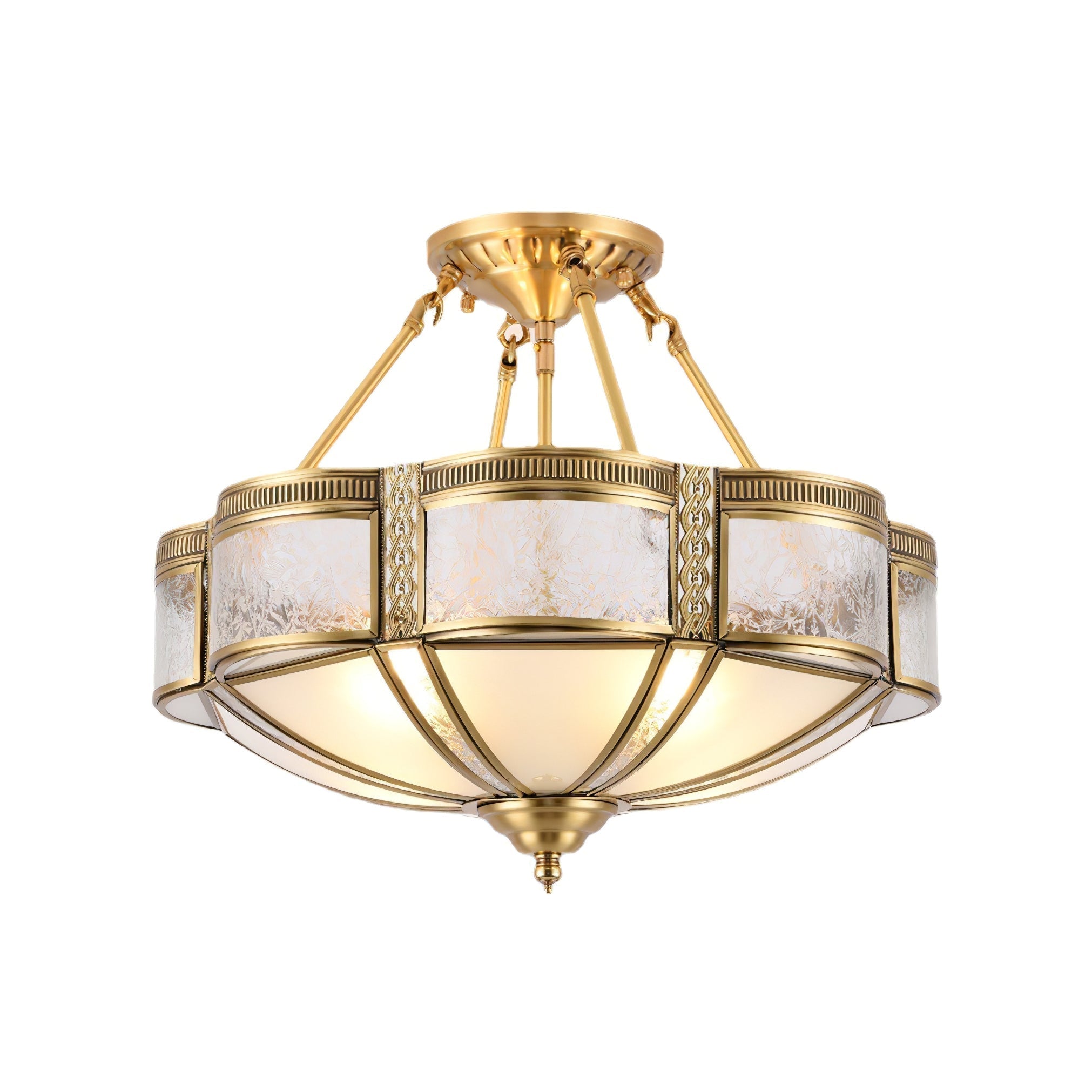 Xaris Floral Brass Floor Lamp-Neutral Decor