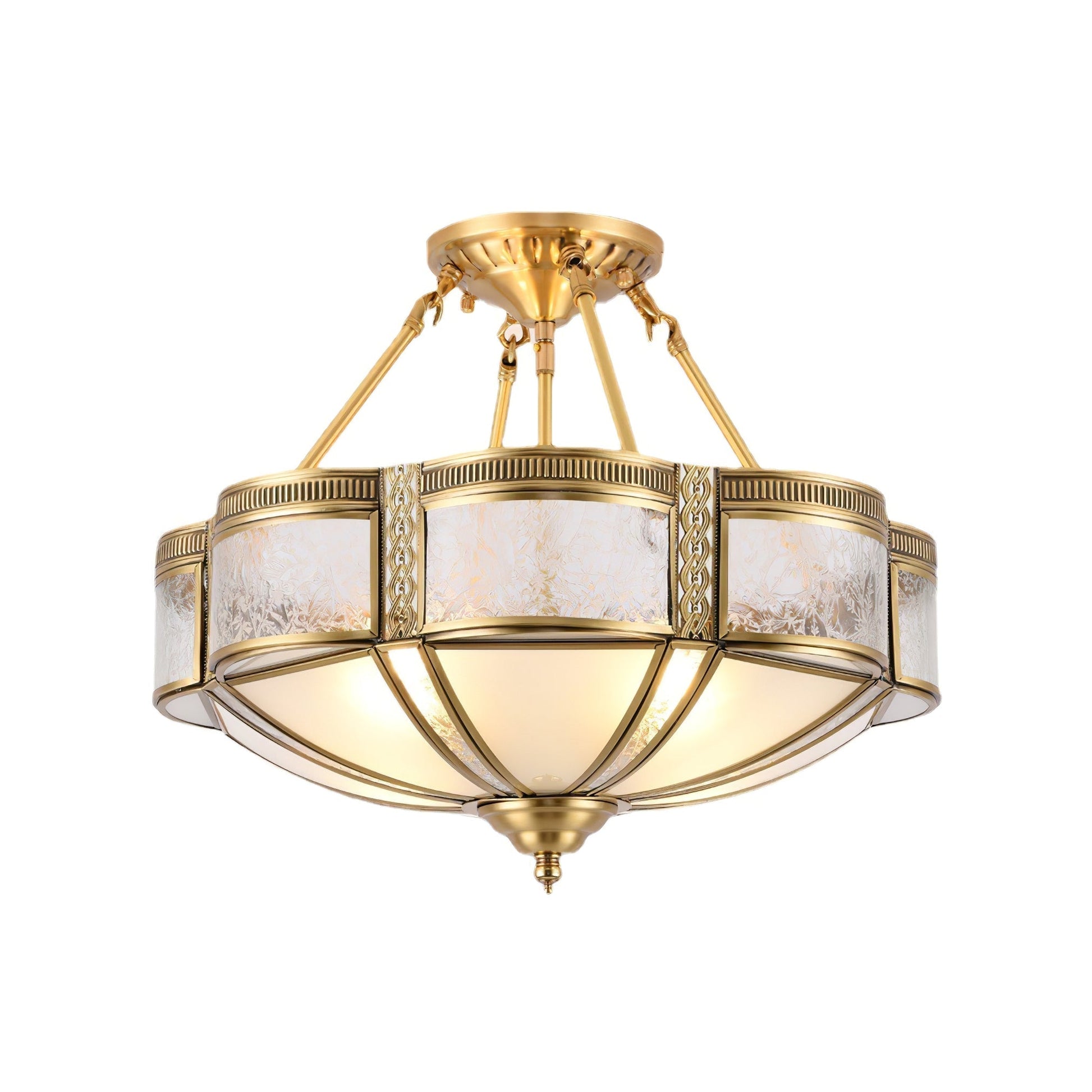Xaris Floral Brass Floor Lamp-Neutral Decor
