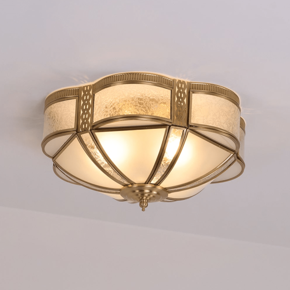 Xaris Floral Brass Floor Lamp-Neutral Decor
