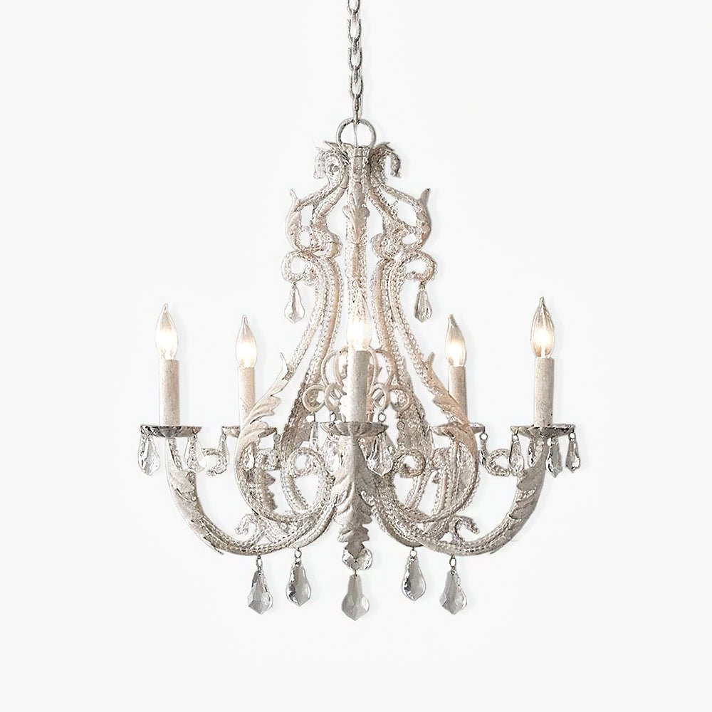 Yuna Pendant Lamp Candle Holder Crystal Beads-Neutral Decor