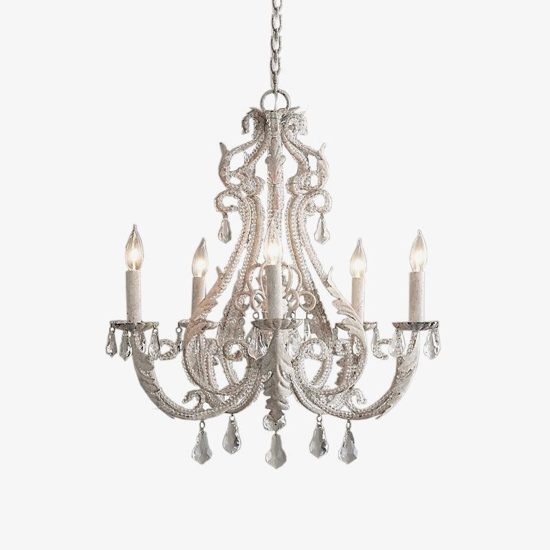 Yuna Pendant Lamp Candle Holder Crystal Beads-Neutral Decor