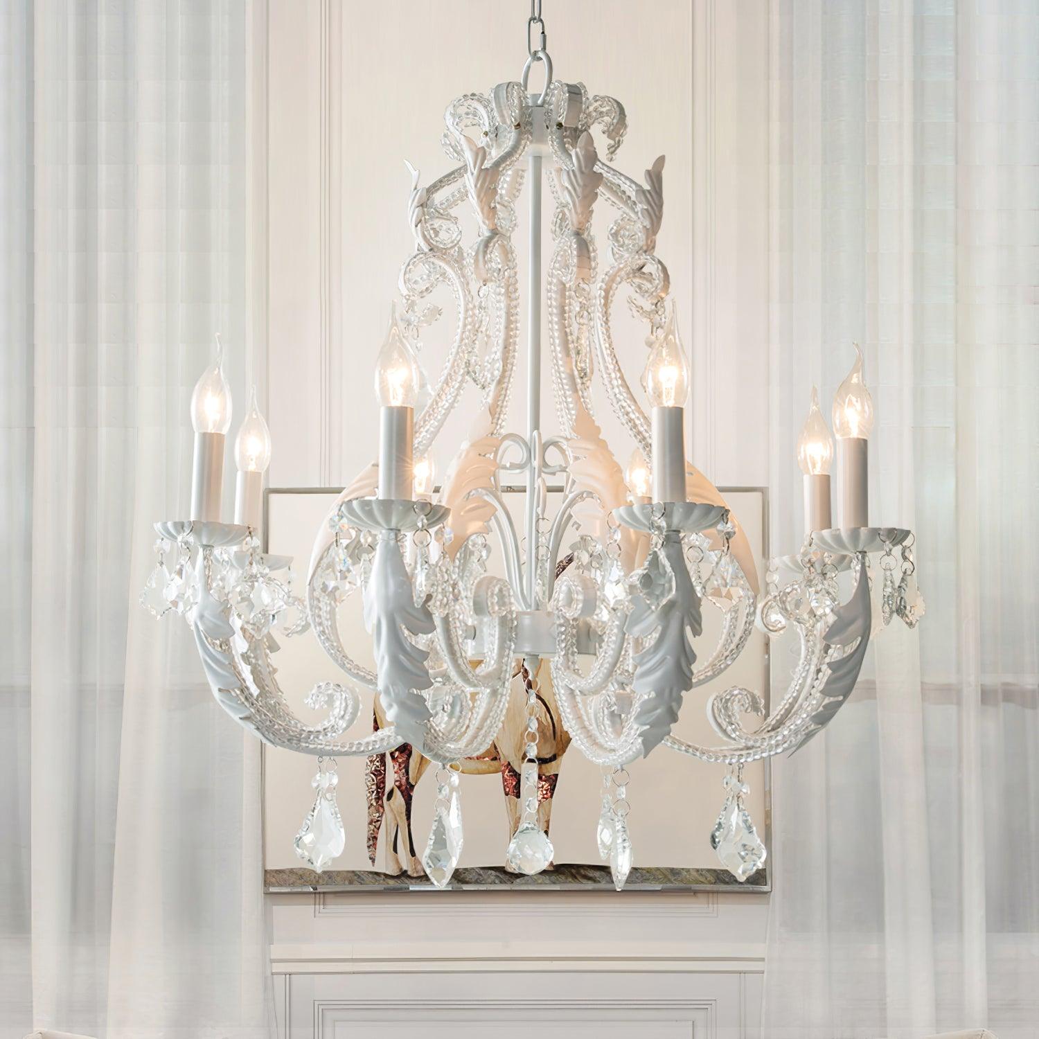 Yuna Pendant Lamp Candle Holder Crystal Beads-Neutral Decor