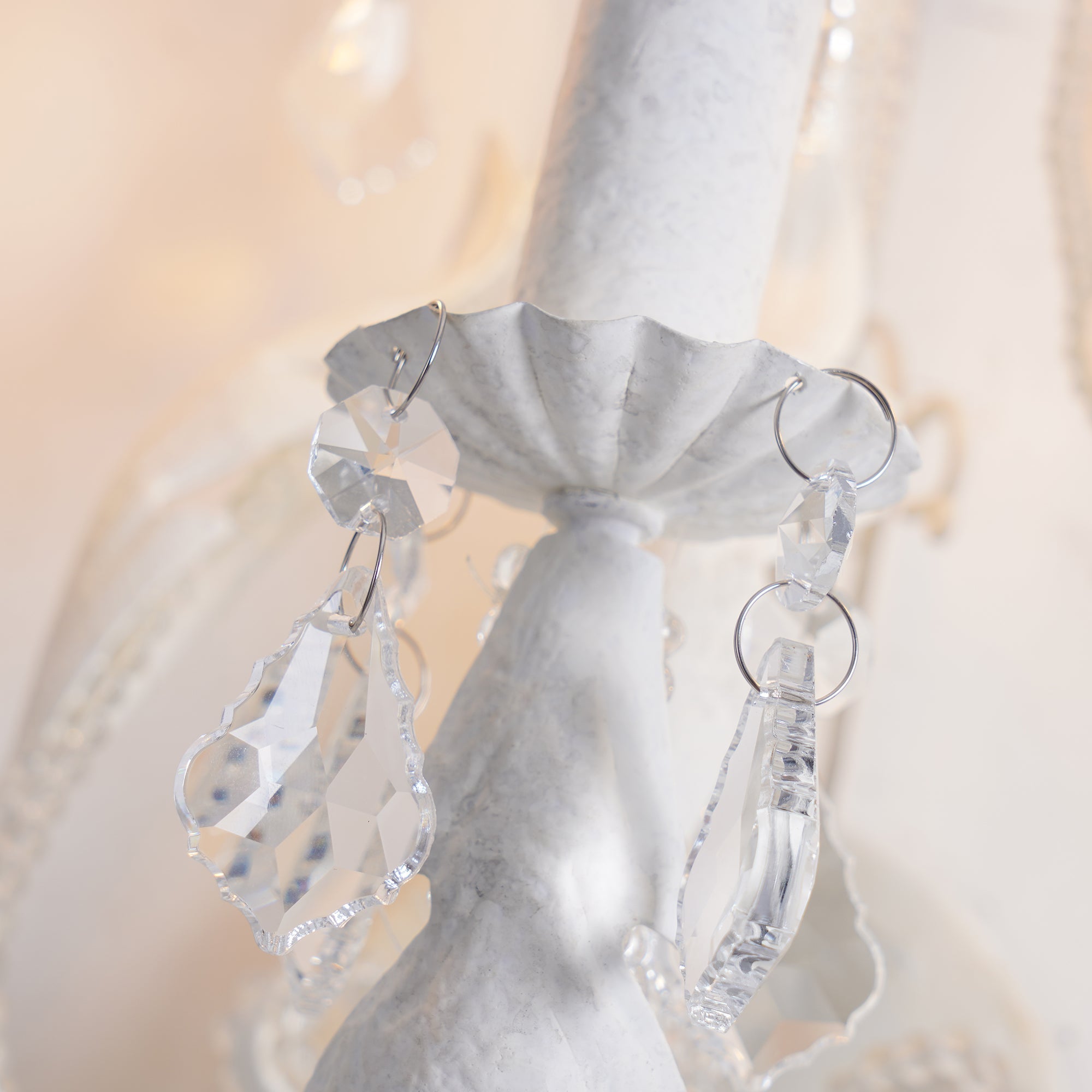 Xeldes Traditional Candle Holder Crystal Wall Lamp-Neutral Decor