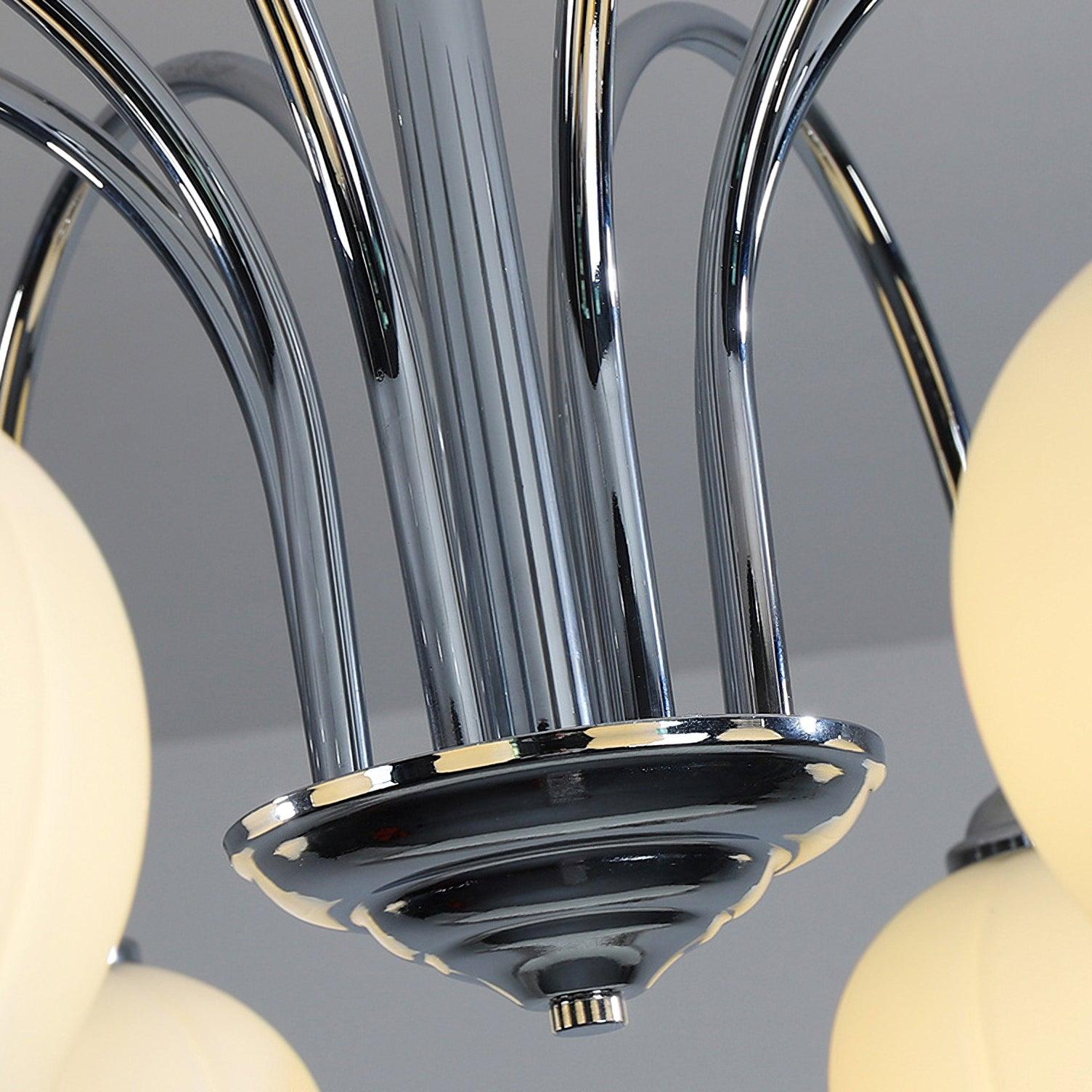 Aurora Chandelier Floral Glass-Neutral Decor