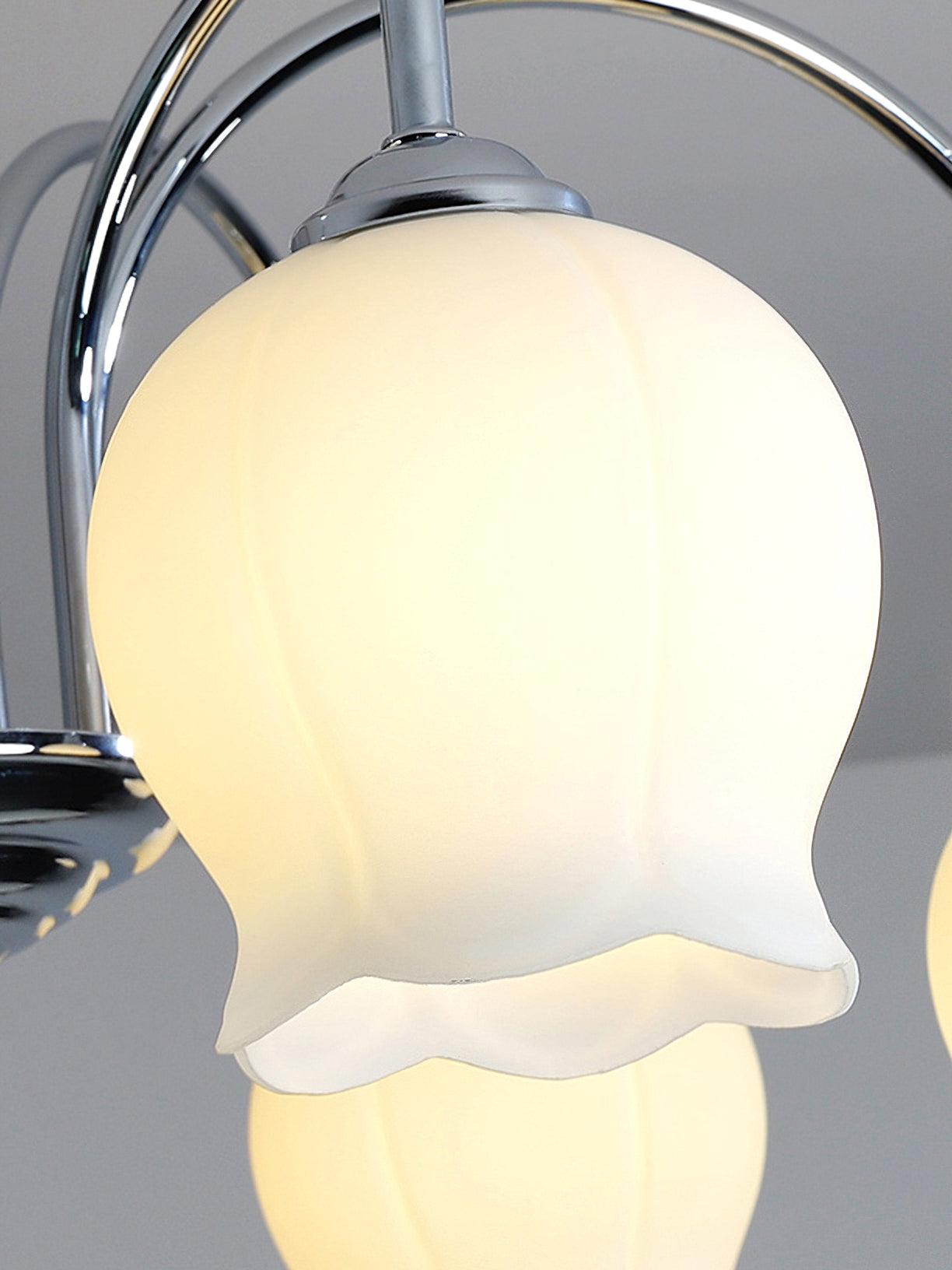 Aurora Chandelier Floral Glass-Neutral Decor