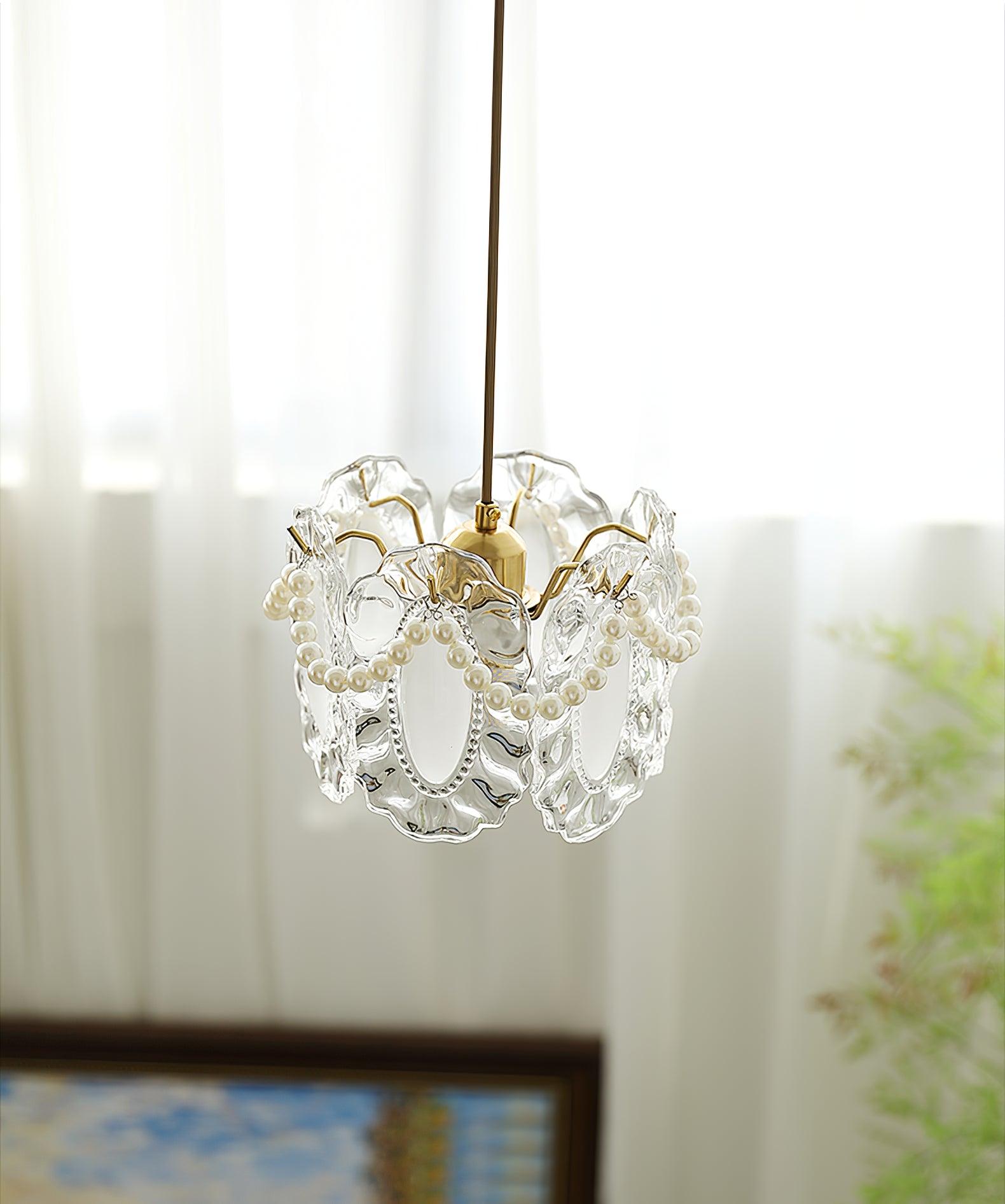 Sevely Glass Glam Pendant Lamp-Neutral Decor