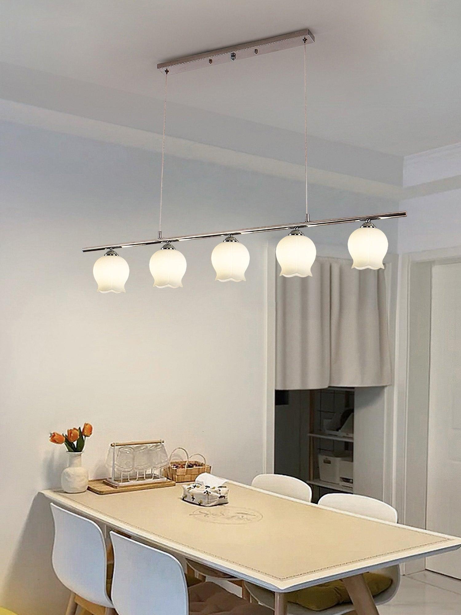 Evenara Modern Minimalist Floral Glass Pendant Lamp-Neutral Decor