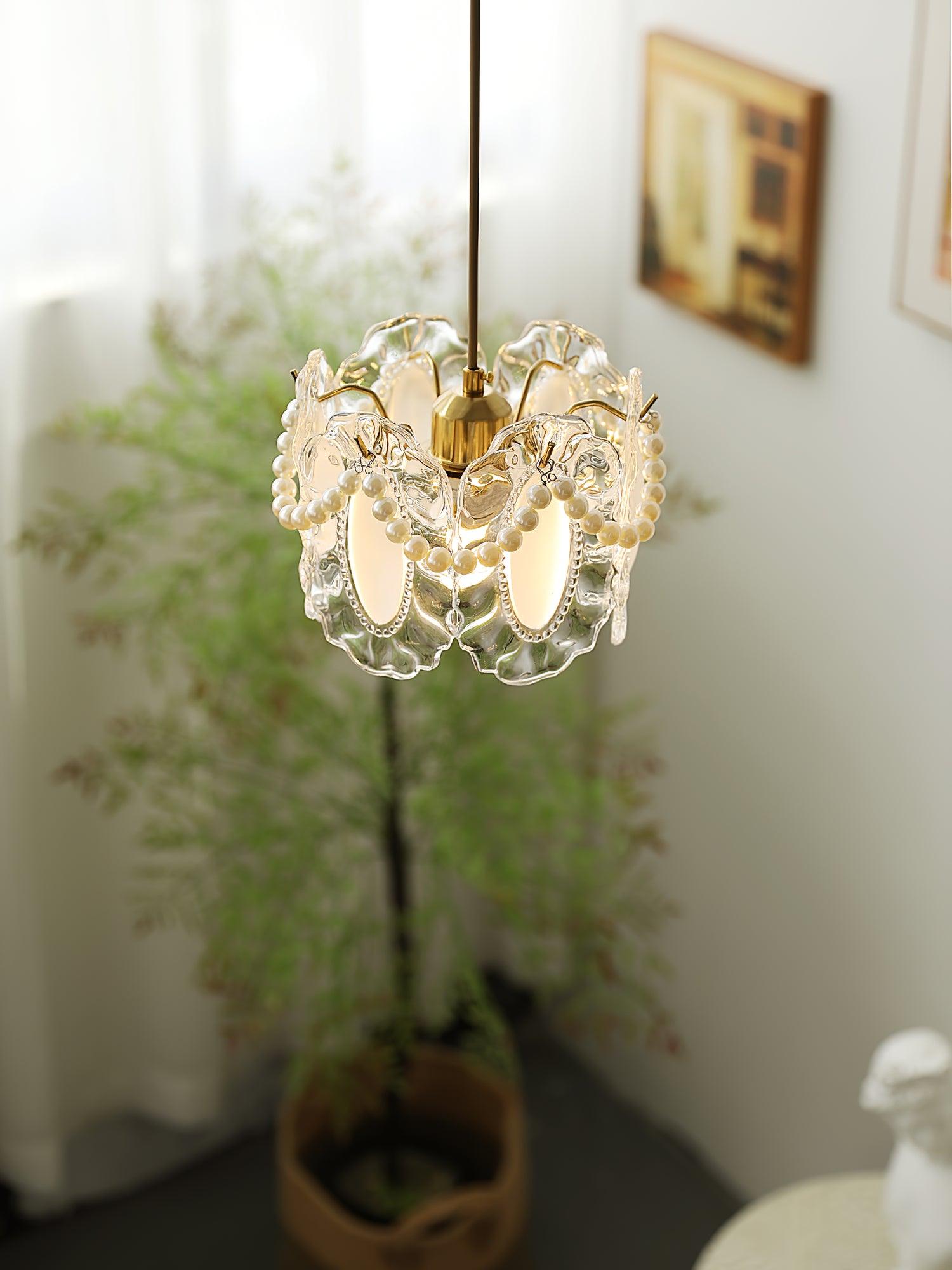 Sevely Glass Glam Pendant Lamp-Neutral Decor