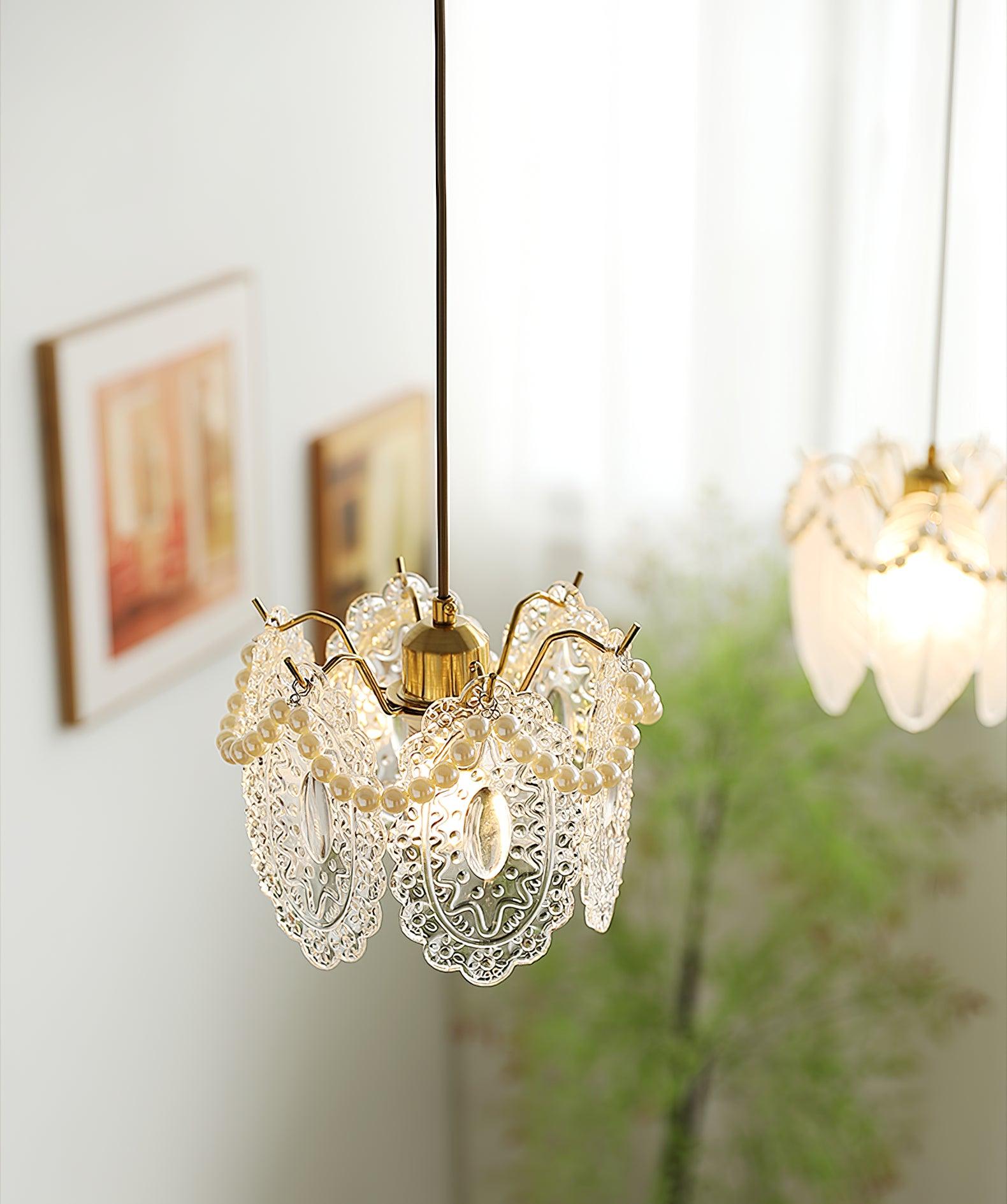 Sevely Glass Glam Pendant Lamp-Neutral Decor