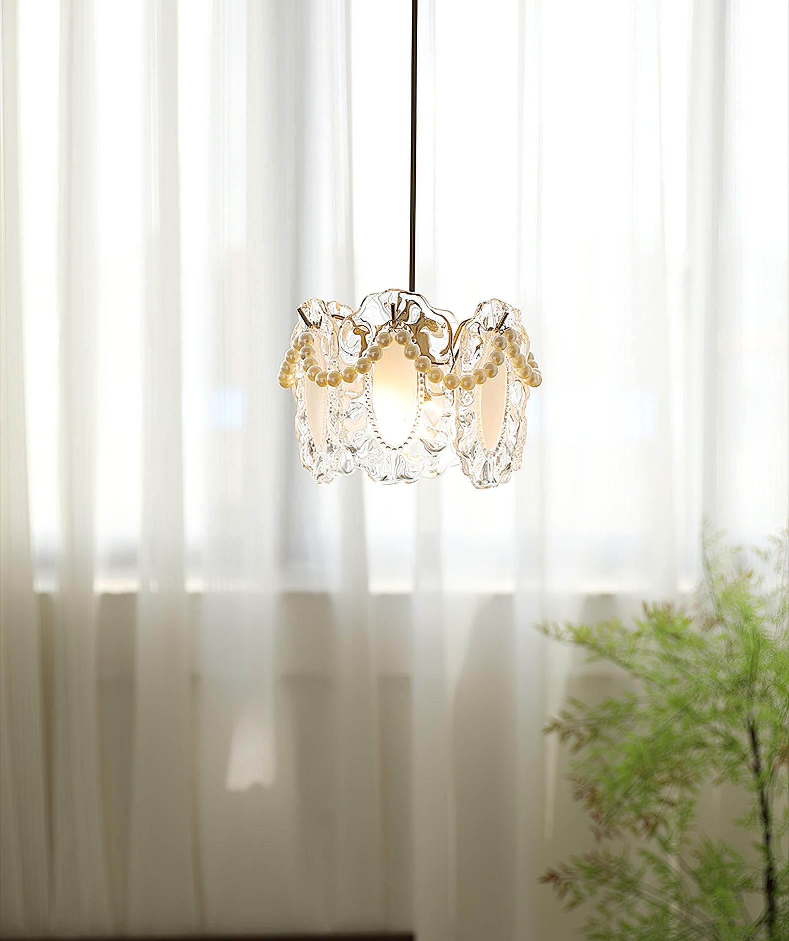 Sevely Glass Glam Pendant Lamp-Neutral Decor