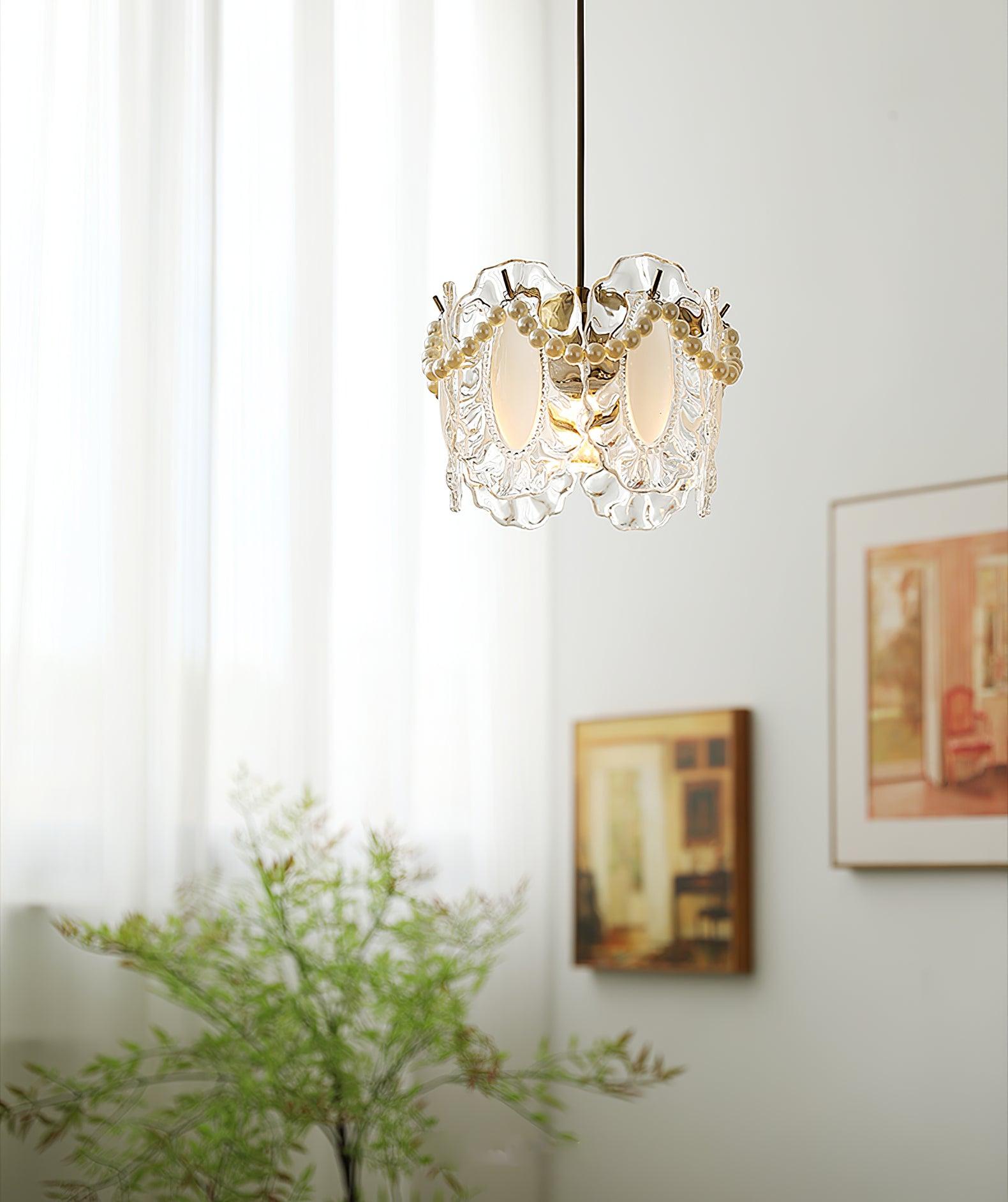 Sevely Glass Glam Pendant Lamp-Neutral Decor