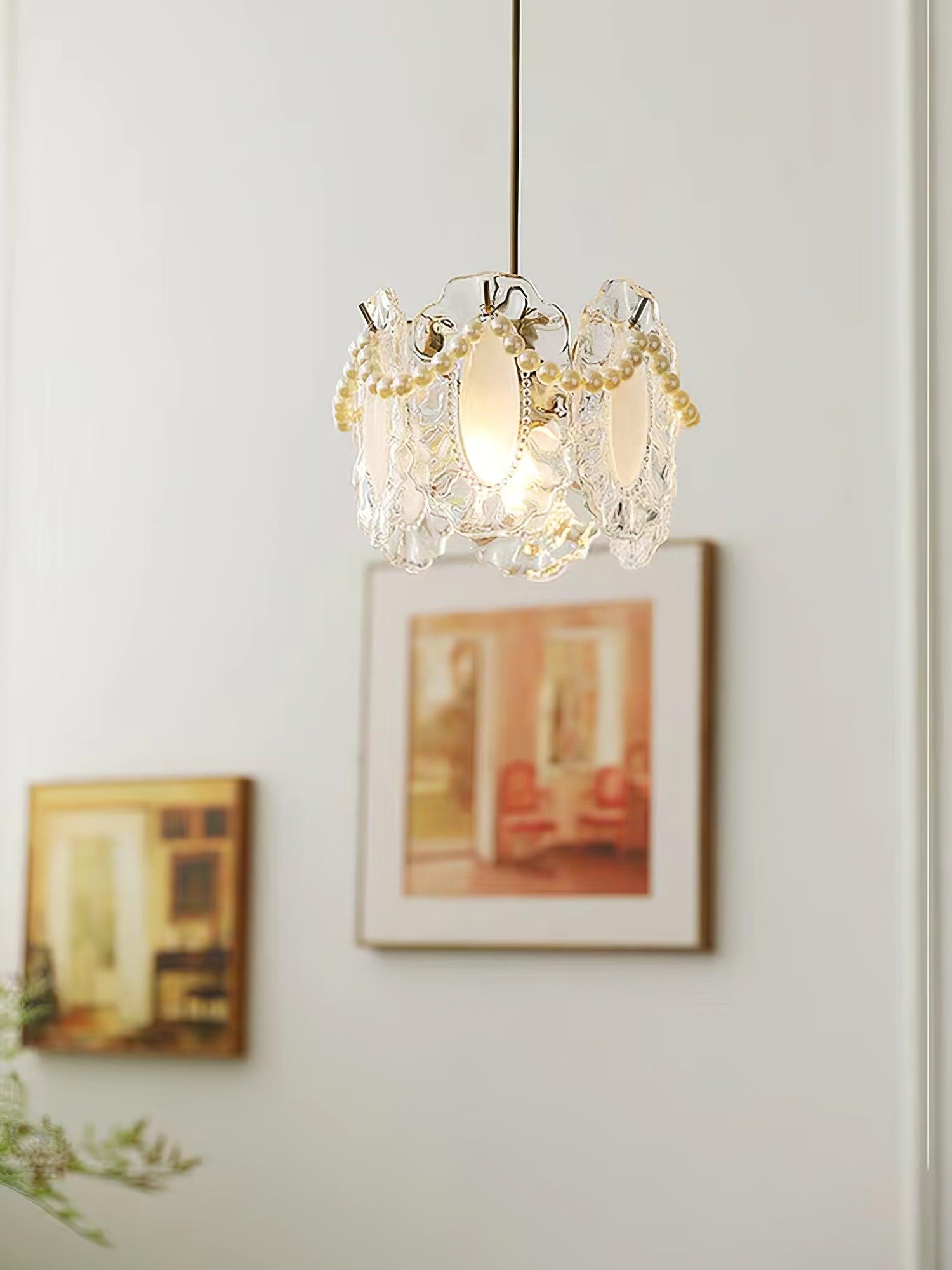 Sevely Glass Glam Pendant Lamp-Neutral Decor