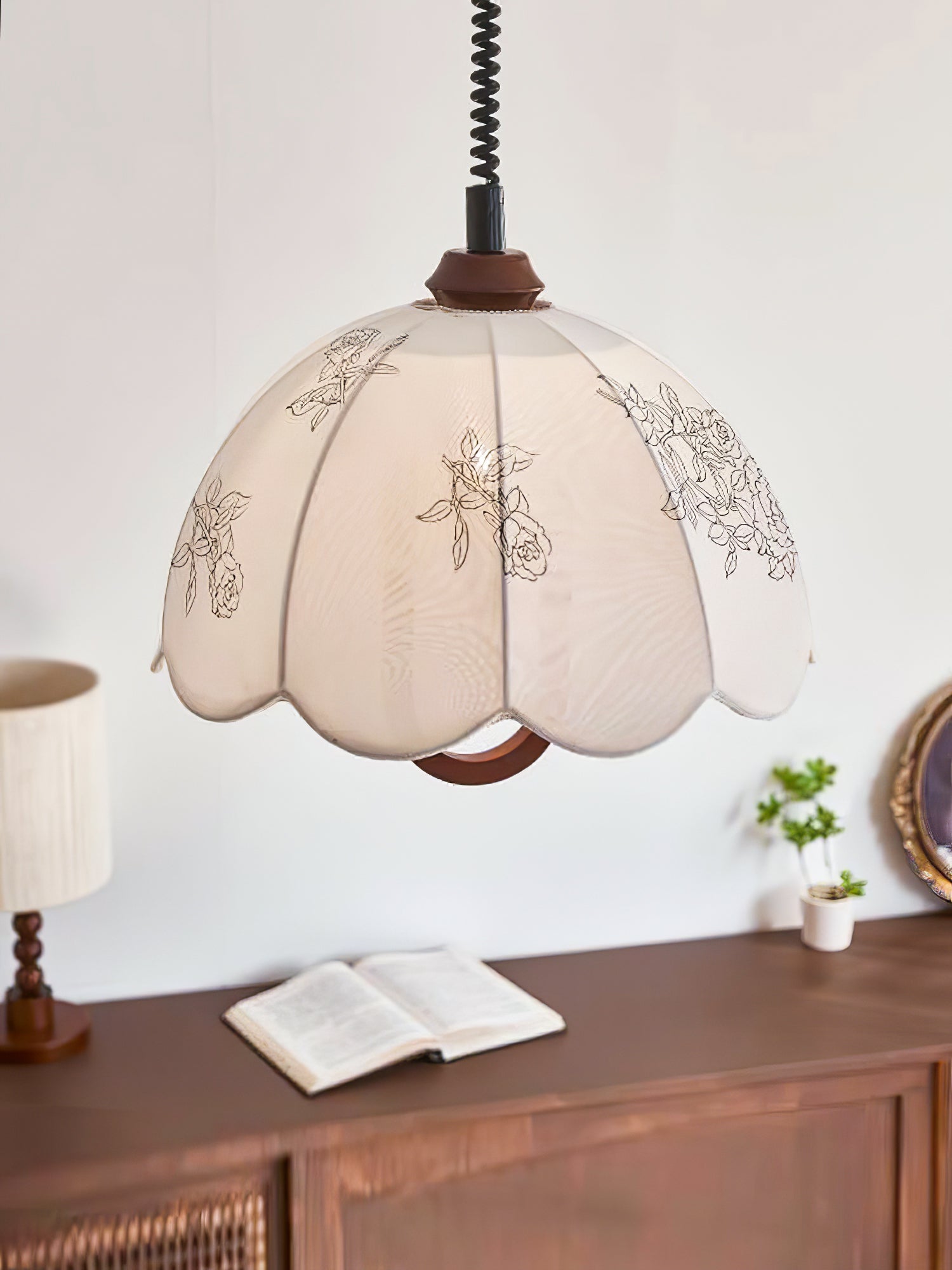 Kade Vintage Wood Pendant Light-Neutral Decor