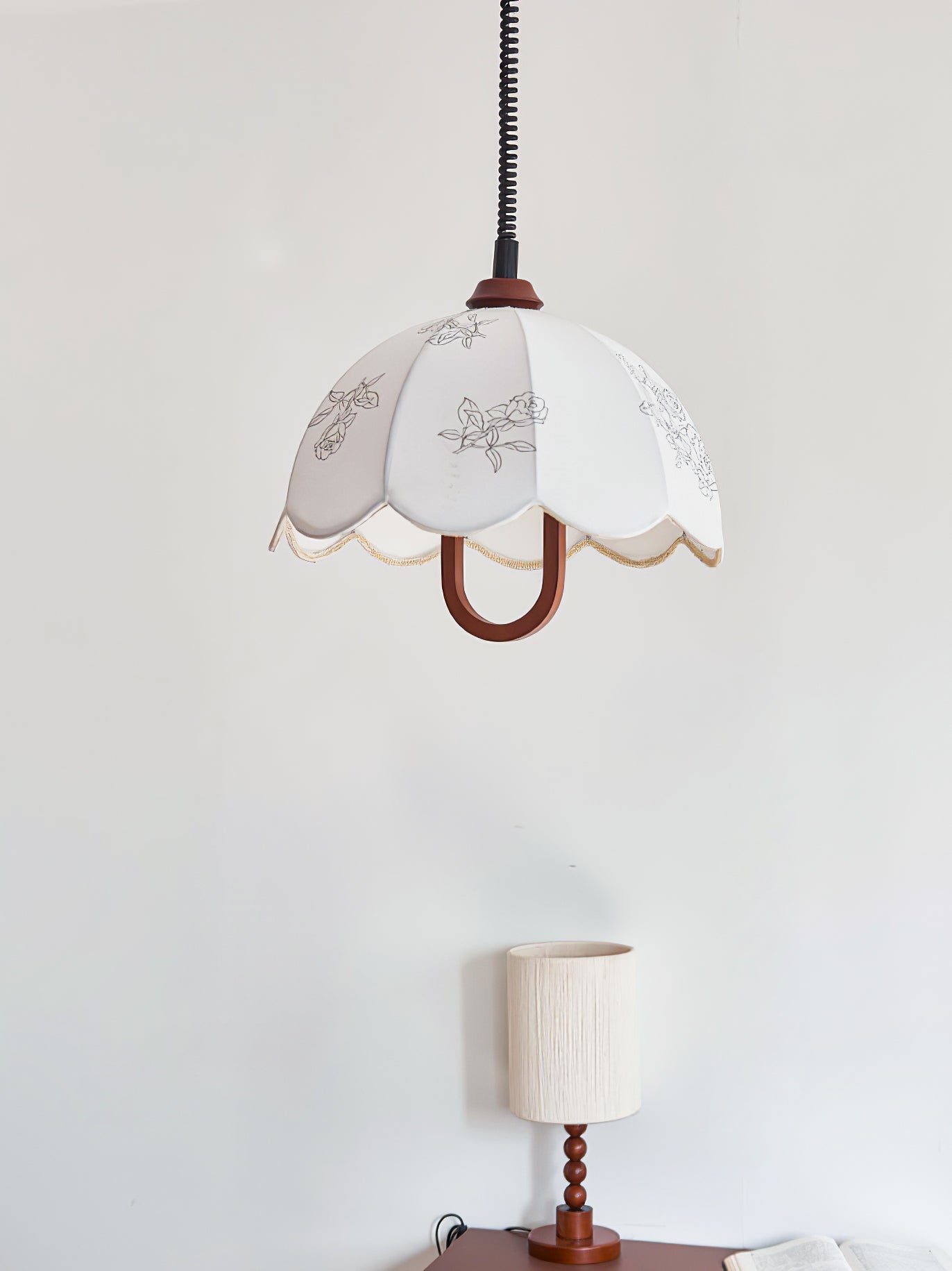 Kade Vintage Wood Pendant Light-Neutral Decor