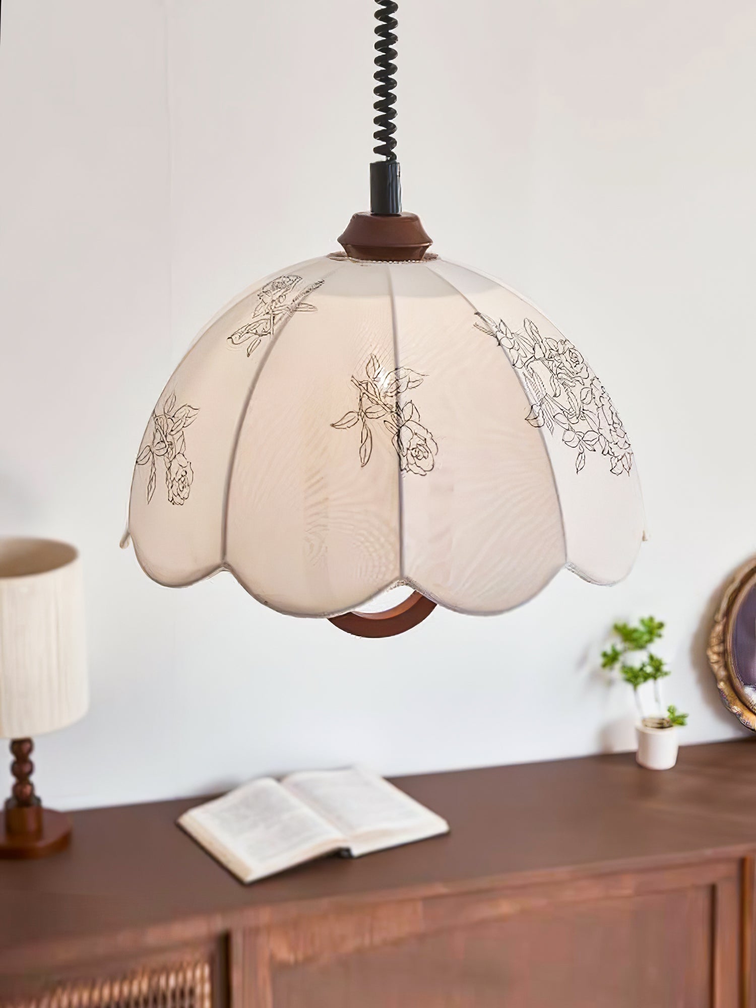 Kade Vintage Wood Pendant Light-Neutral Decor