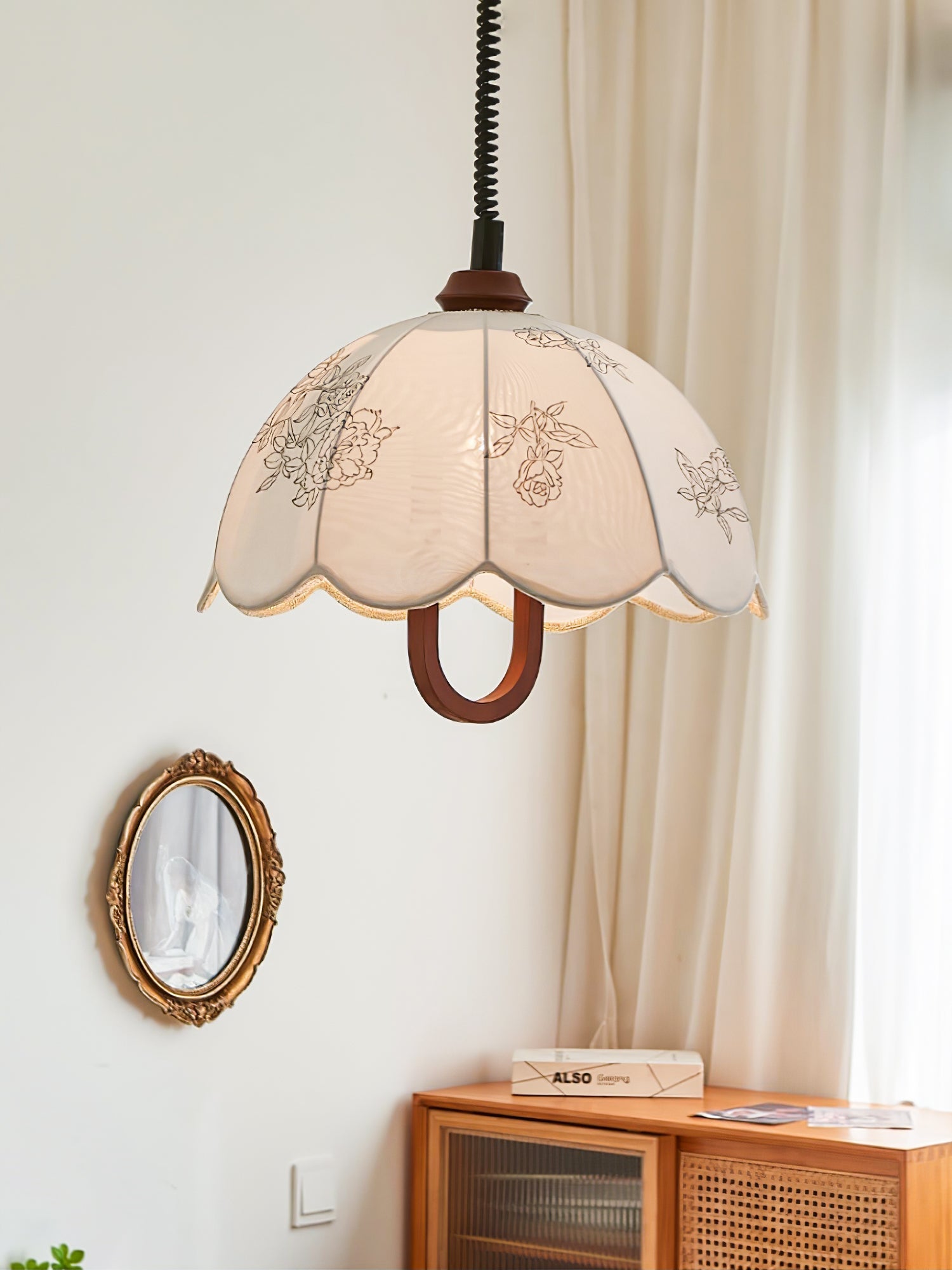 Kade Vintage Wood Pendant Light-Neutral Decor