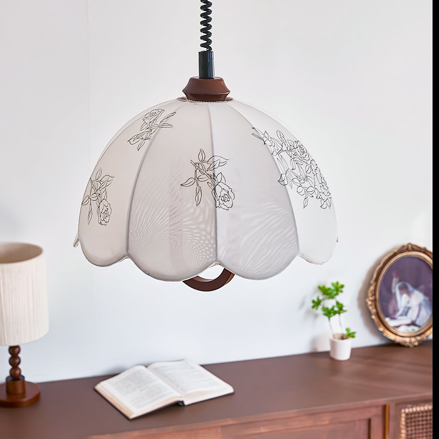 Kade Vintage Wood Pendant Light-Neutral Decor