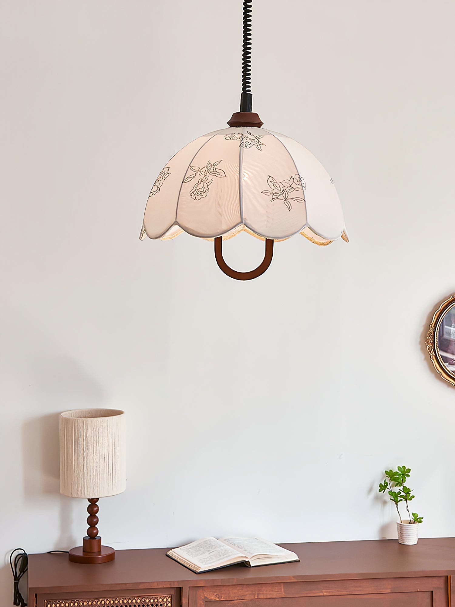 Kade Vintage Wood Pendant Light-Neutral Decor