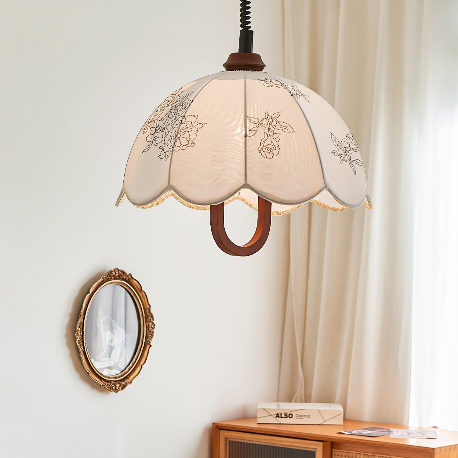 Kade Vintage Wood Pendant Light-Neutral Decor