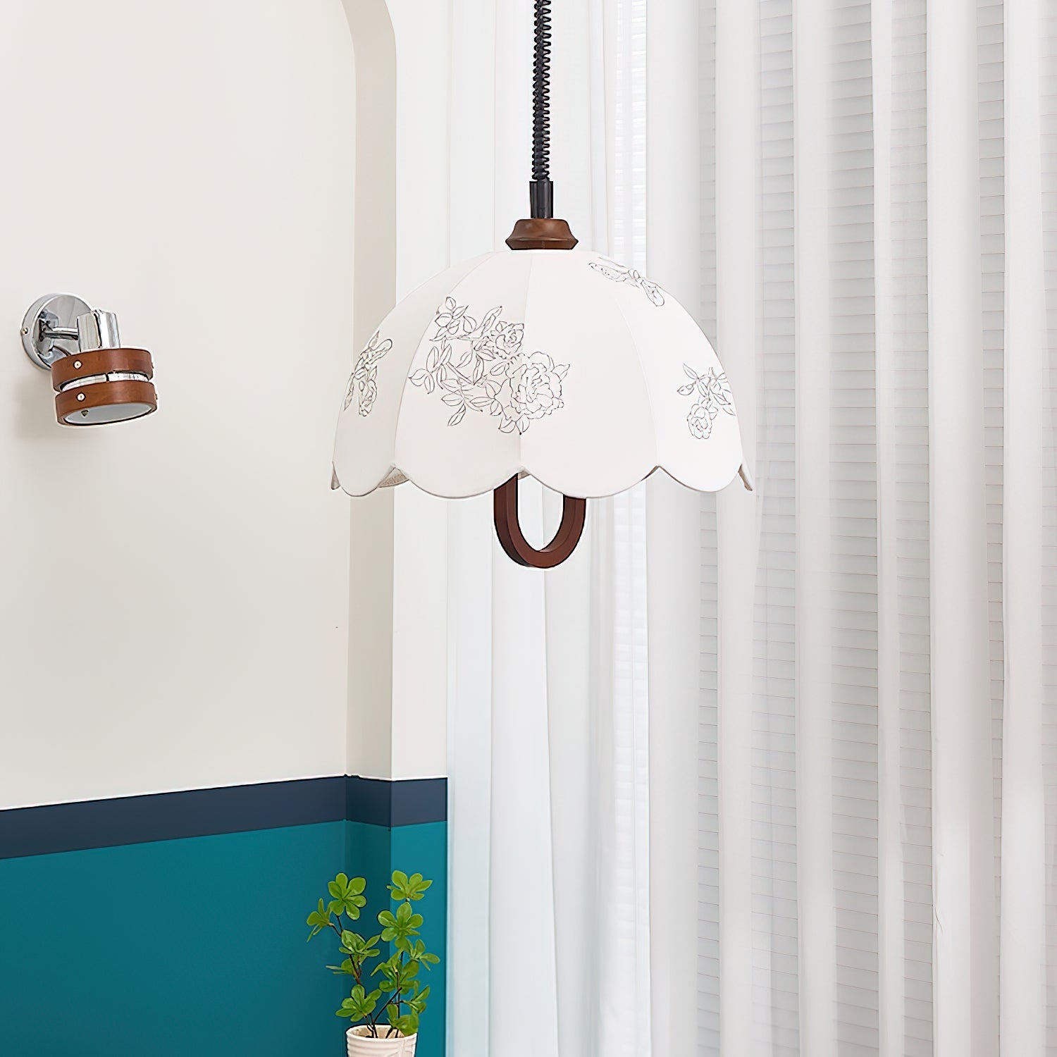 Kade Vintage Wood Pendant Light-Neutral Decor
