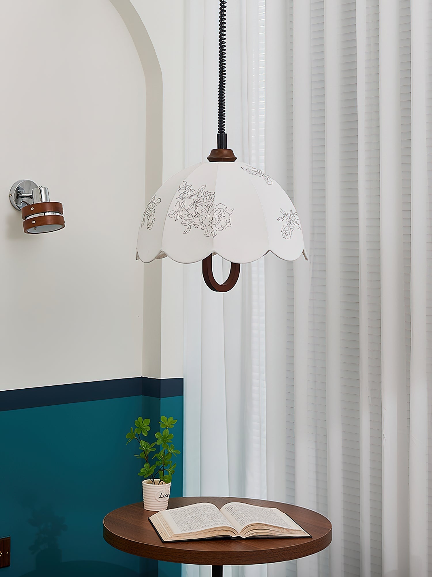 Kade Vintage Wood Pendant Light-Neutral Decor