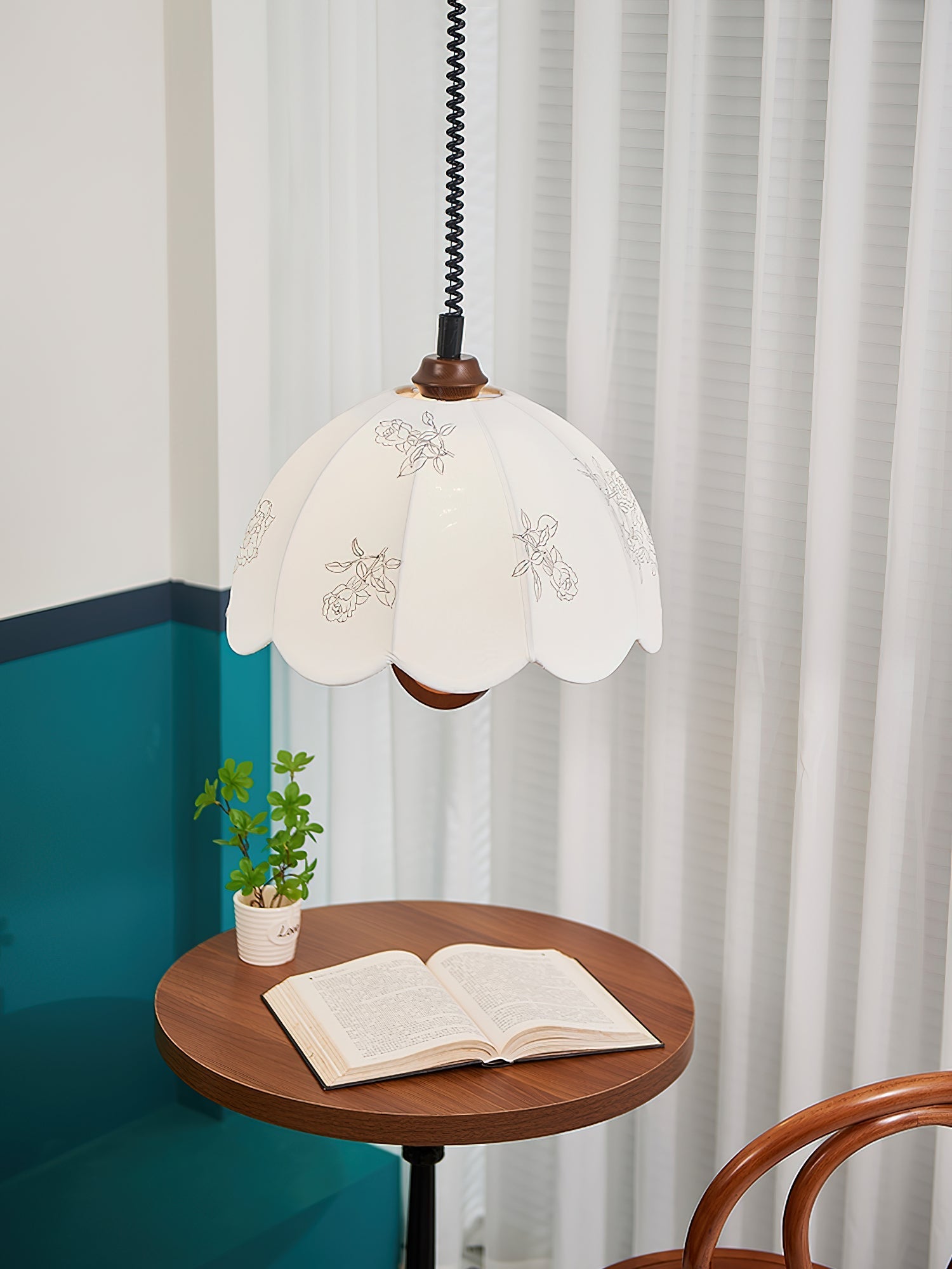 Kade Vintage Wood Pendant Light-Neutral Decor