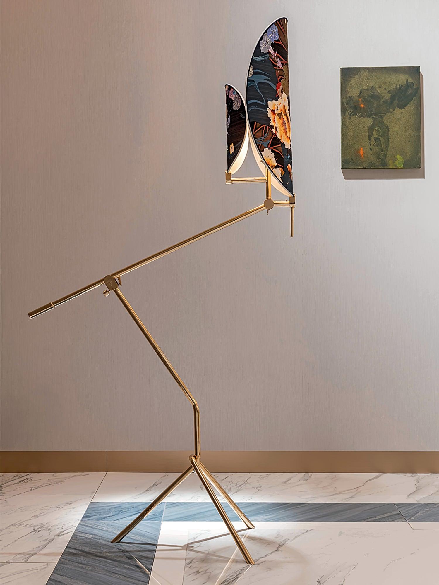 Unexin Brass Floor Lamp-Neutral Decor