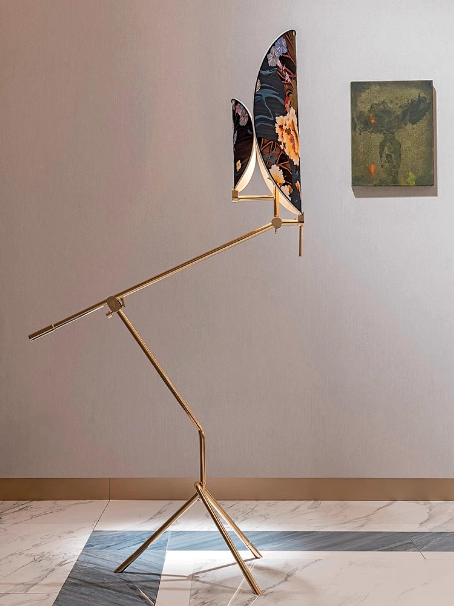 Unexin Brass Floor Lamp-Neutral Decor