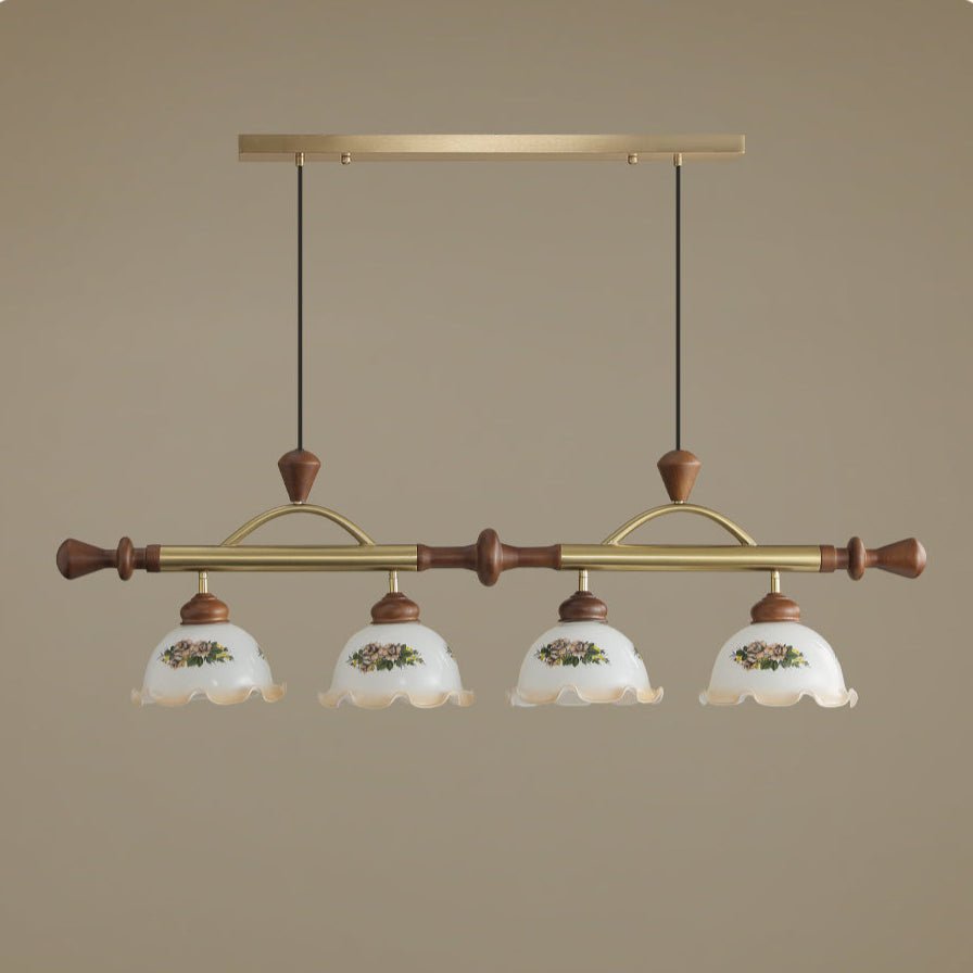 Floral Patterned Multi Pendant Light-Neutral Decor