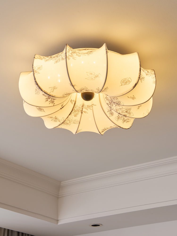 Vivaria Premium Nordic Art Wood Fabric Ceiling Light-Neutral Decor