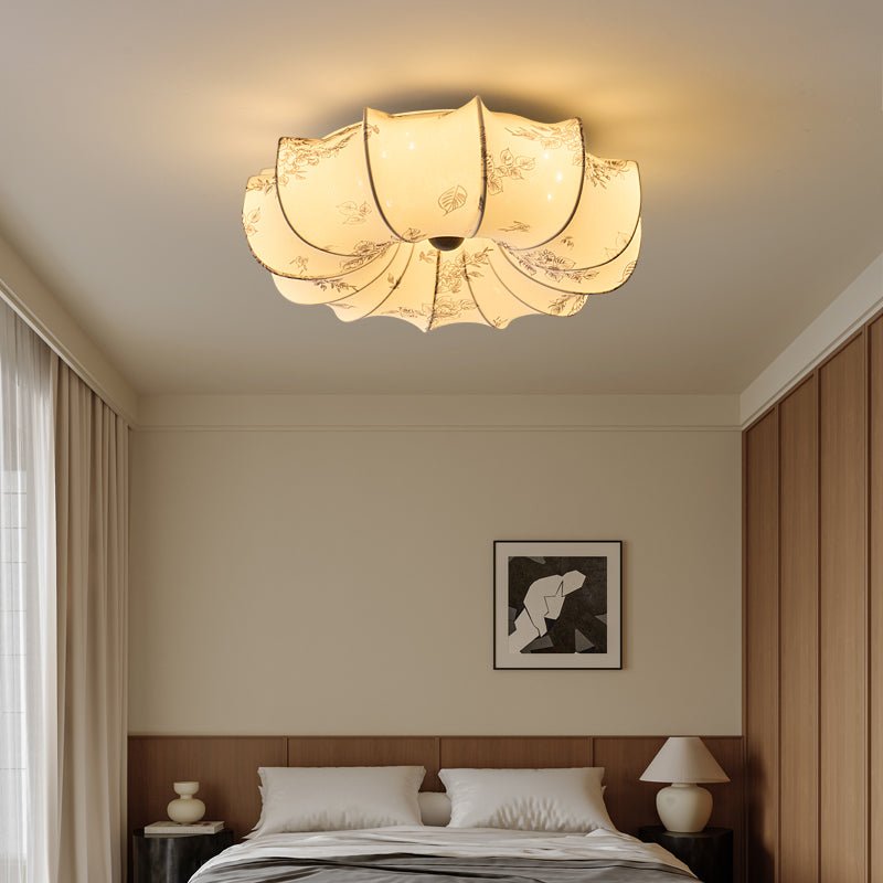 Vivaria Premium Nordic Art Wood Fabric Ceiling Light-Neutral Decor