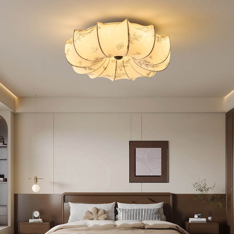 Vivaria Premium Nordic Art Wood Fabric Ceiling Light-Neutral Decor