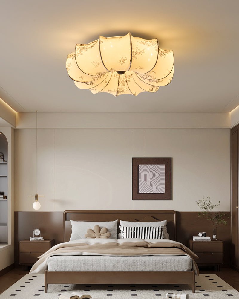 Vivaria Premium Nordic Art Wood Fabric Ceiling Light-Neutral Decor